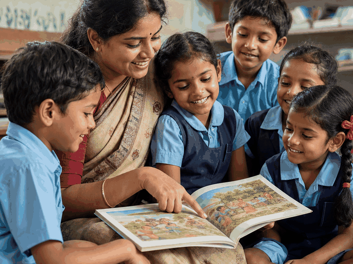 Animated Jigyasa Foundation community impact graphic