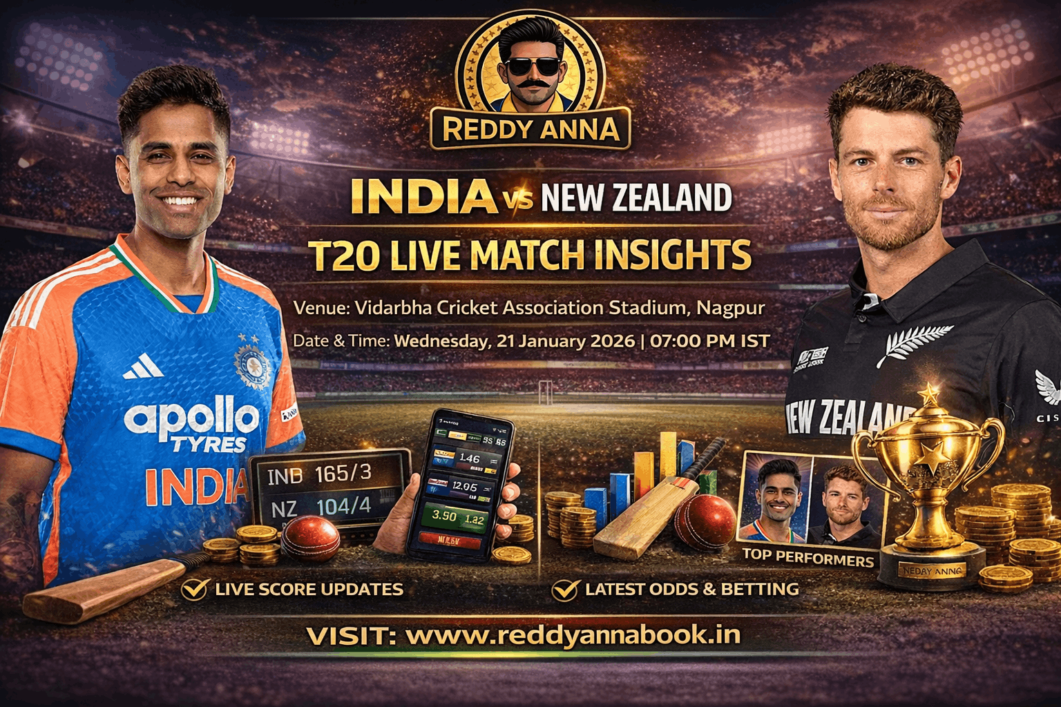 India vs New Zealand T20 Live Match Insights Reddy anna