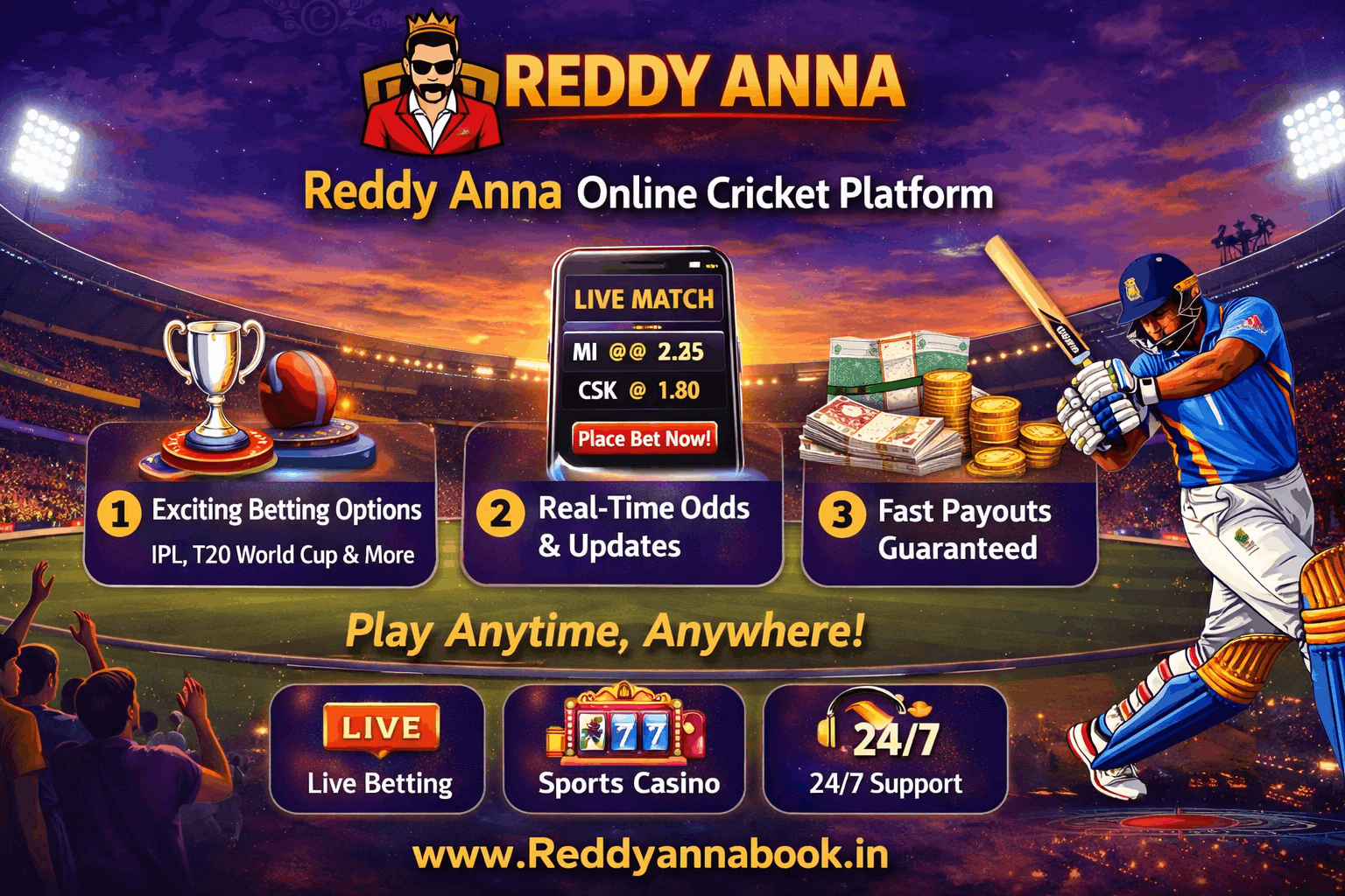 reddy ann online cricket