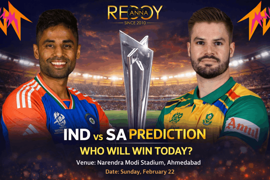 reddy anna sa vs ind match prediction