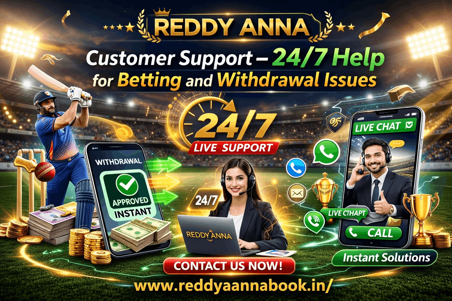 reddyA anna book 247 support