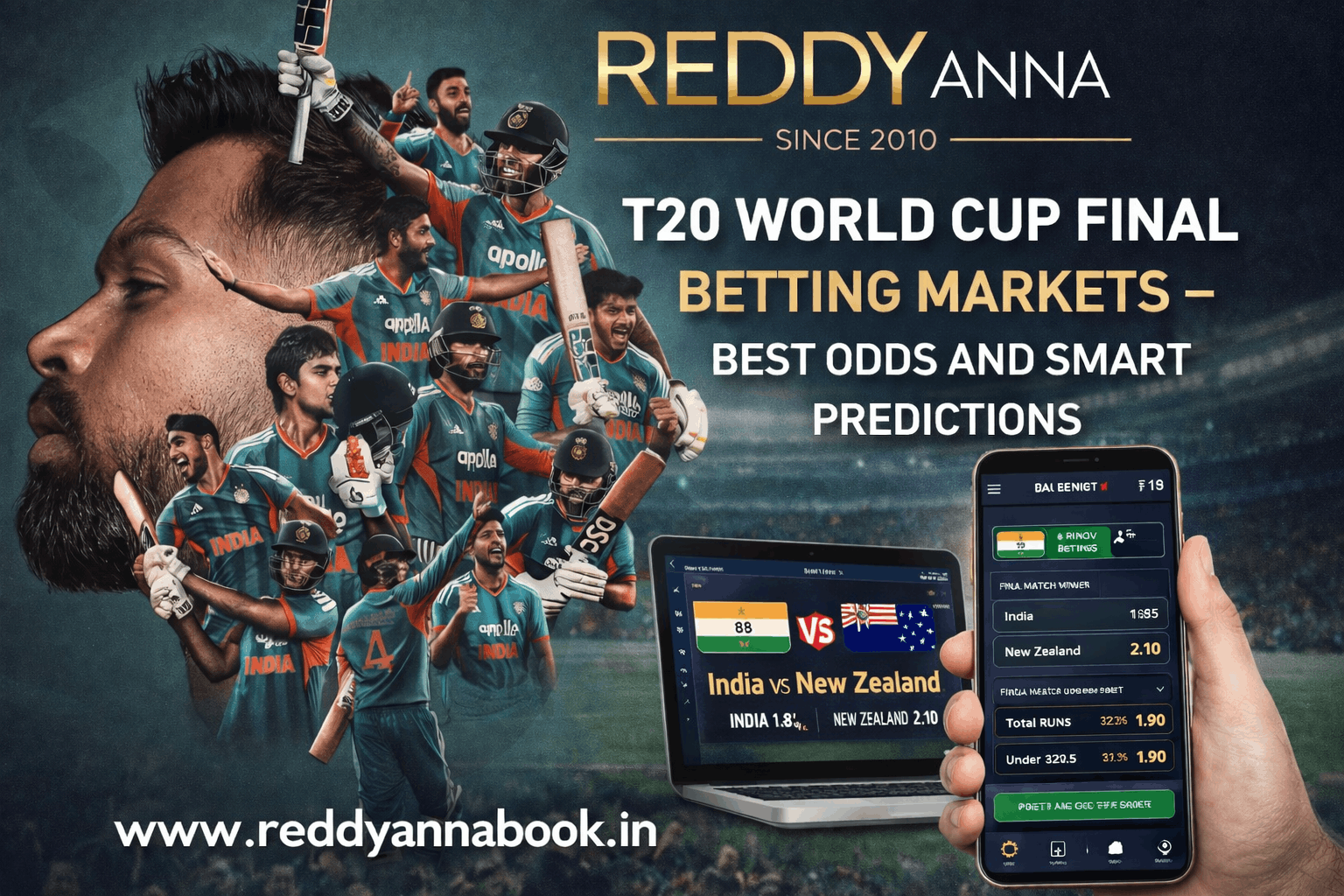 Reddy Anna T20 World Cup Final Betting Markets