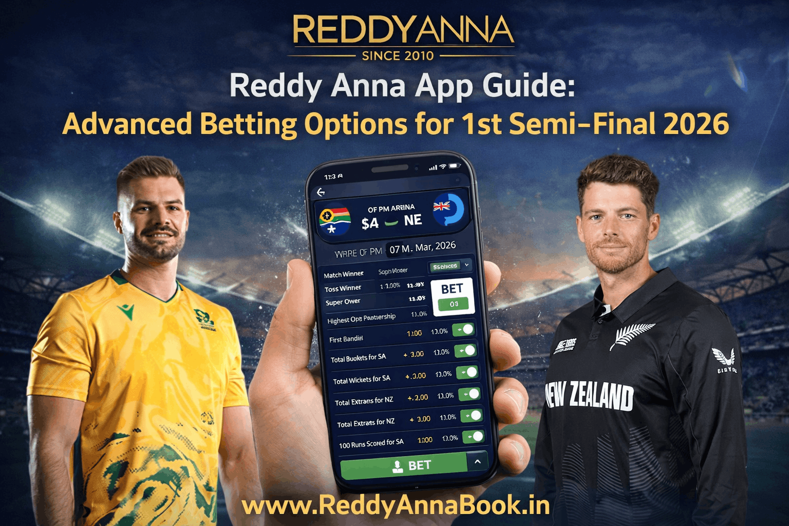 Reddy anna NZ VS SA SEMIFINAL MATCH
