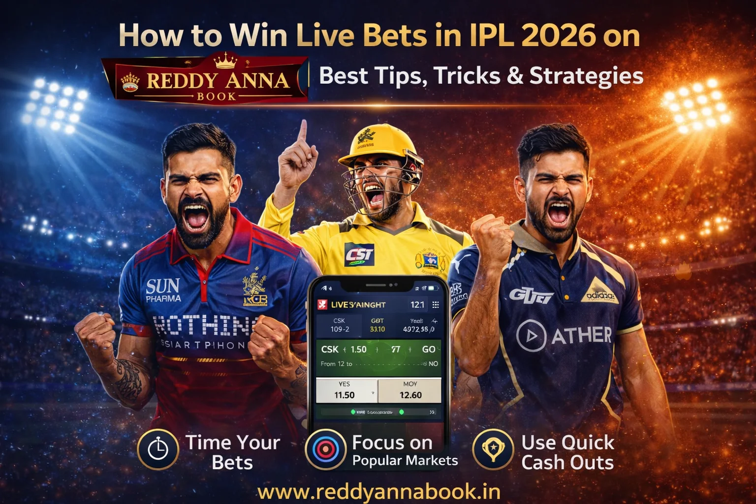 How to Win Live Bets in IPL 2026 on Reddy Anna