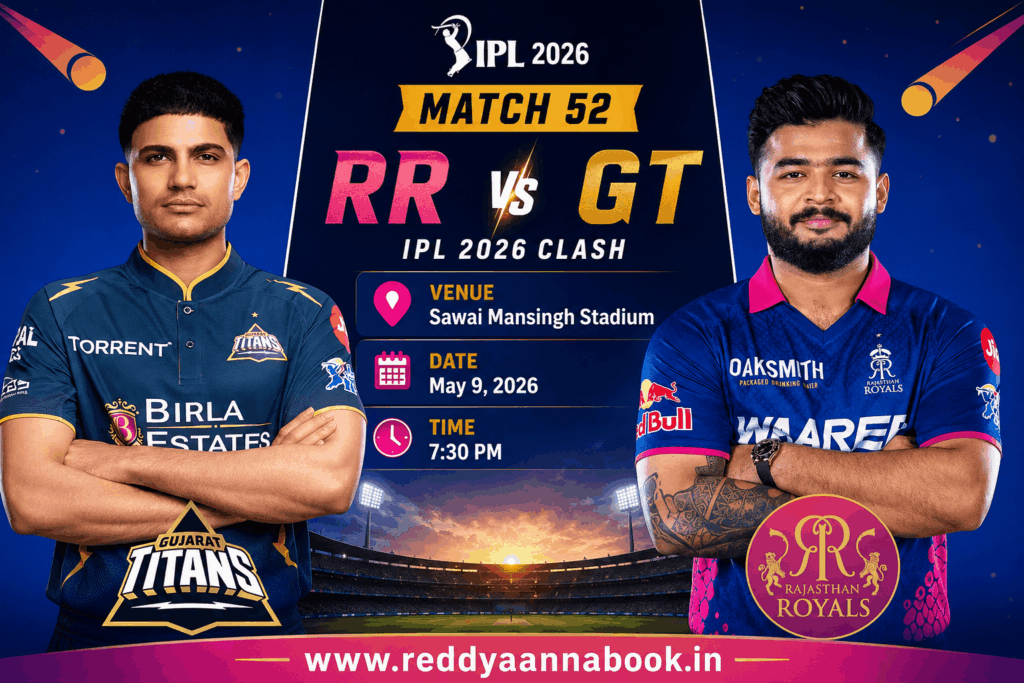 rr vs gt match info
