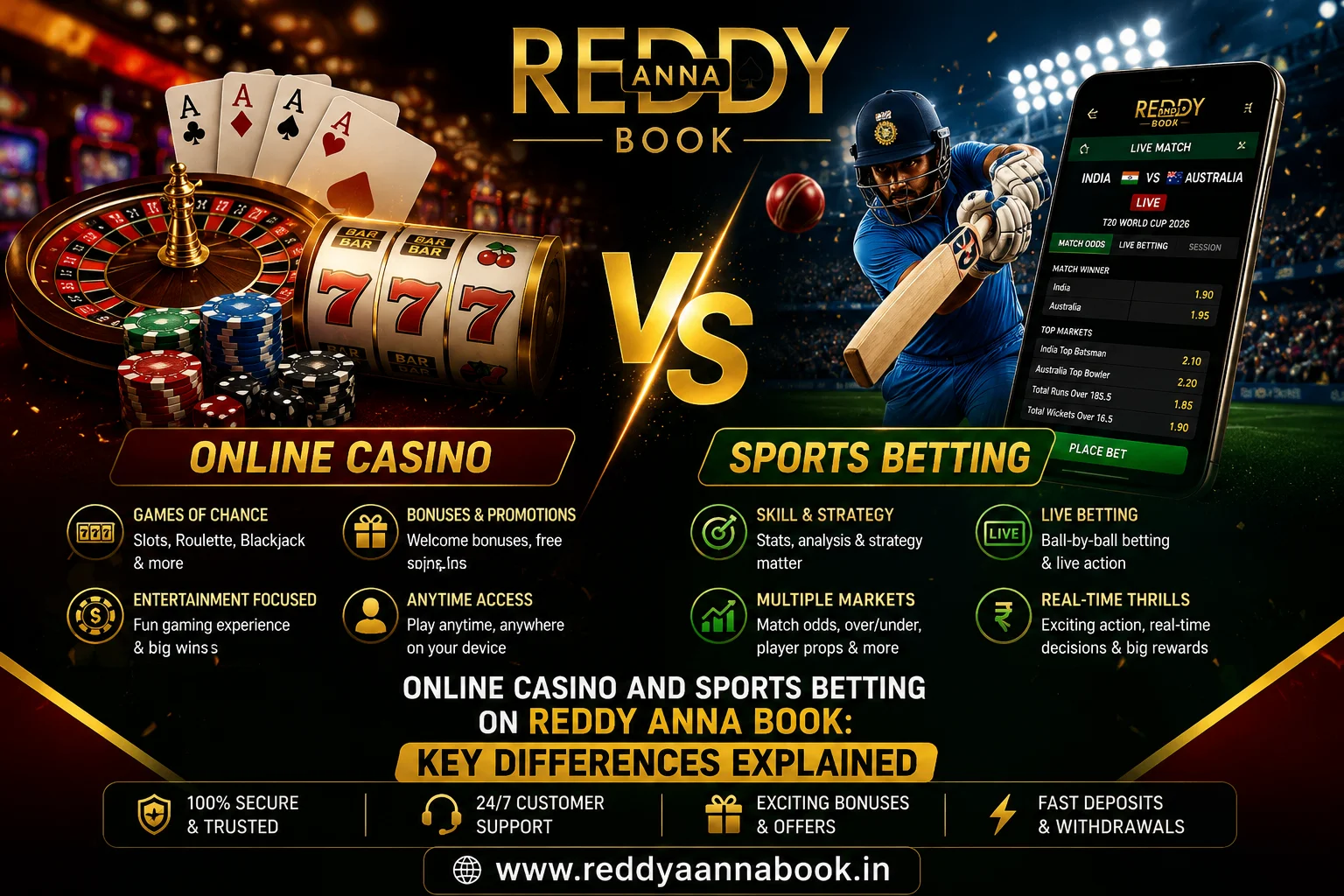 Online Casino and Sports Betting on Reddy Anna Book