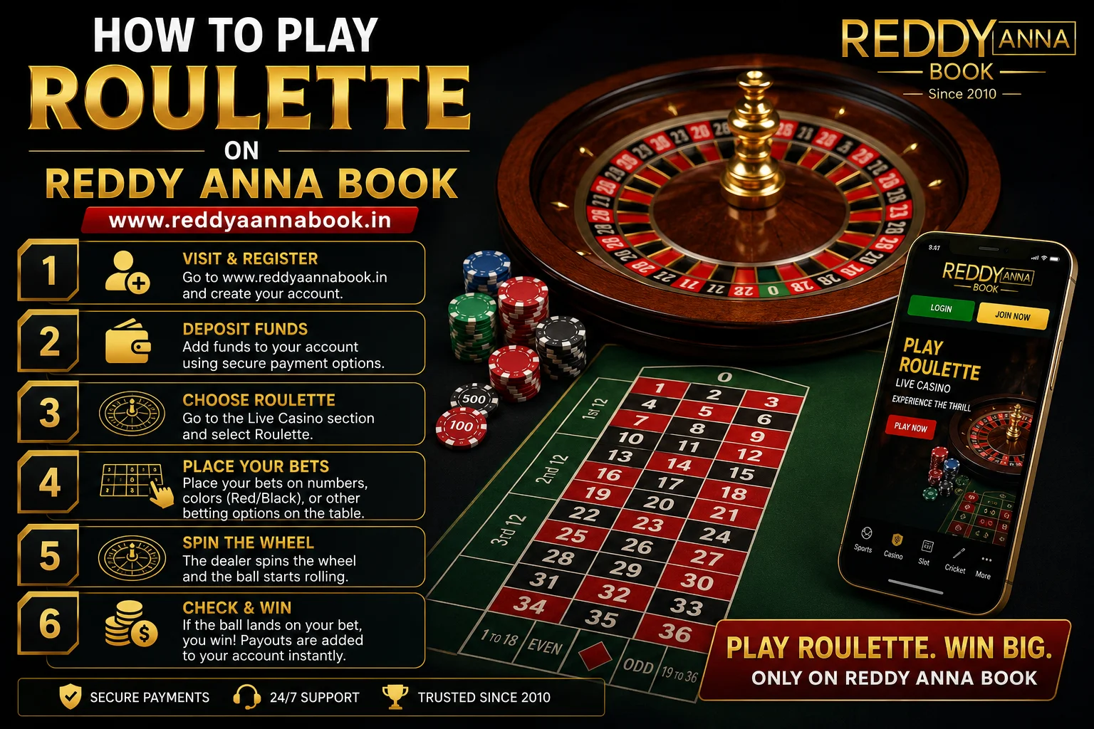 Roulette Guide on Reddy Anna