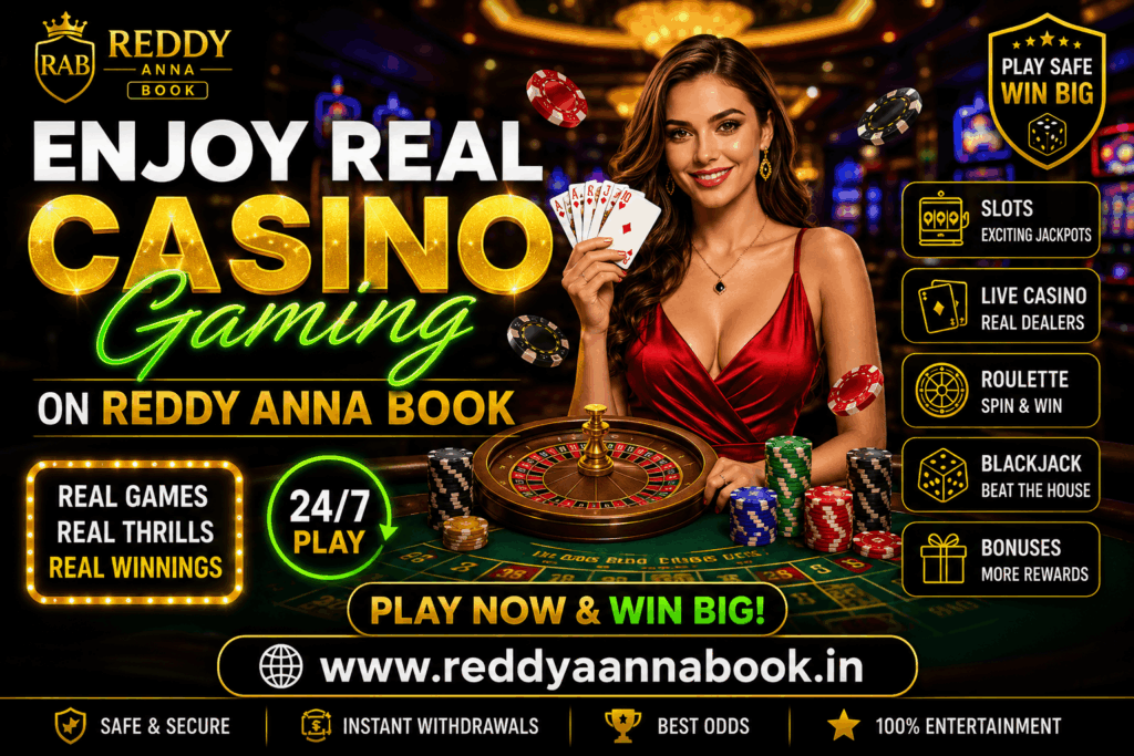 njoy Real Casino Gaming on Reddy Anna Book