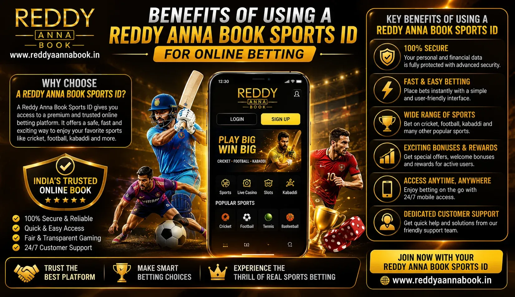 Benefits of Using a Reddy Anna Book Sports ID for Online