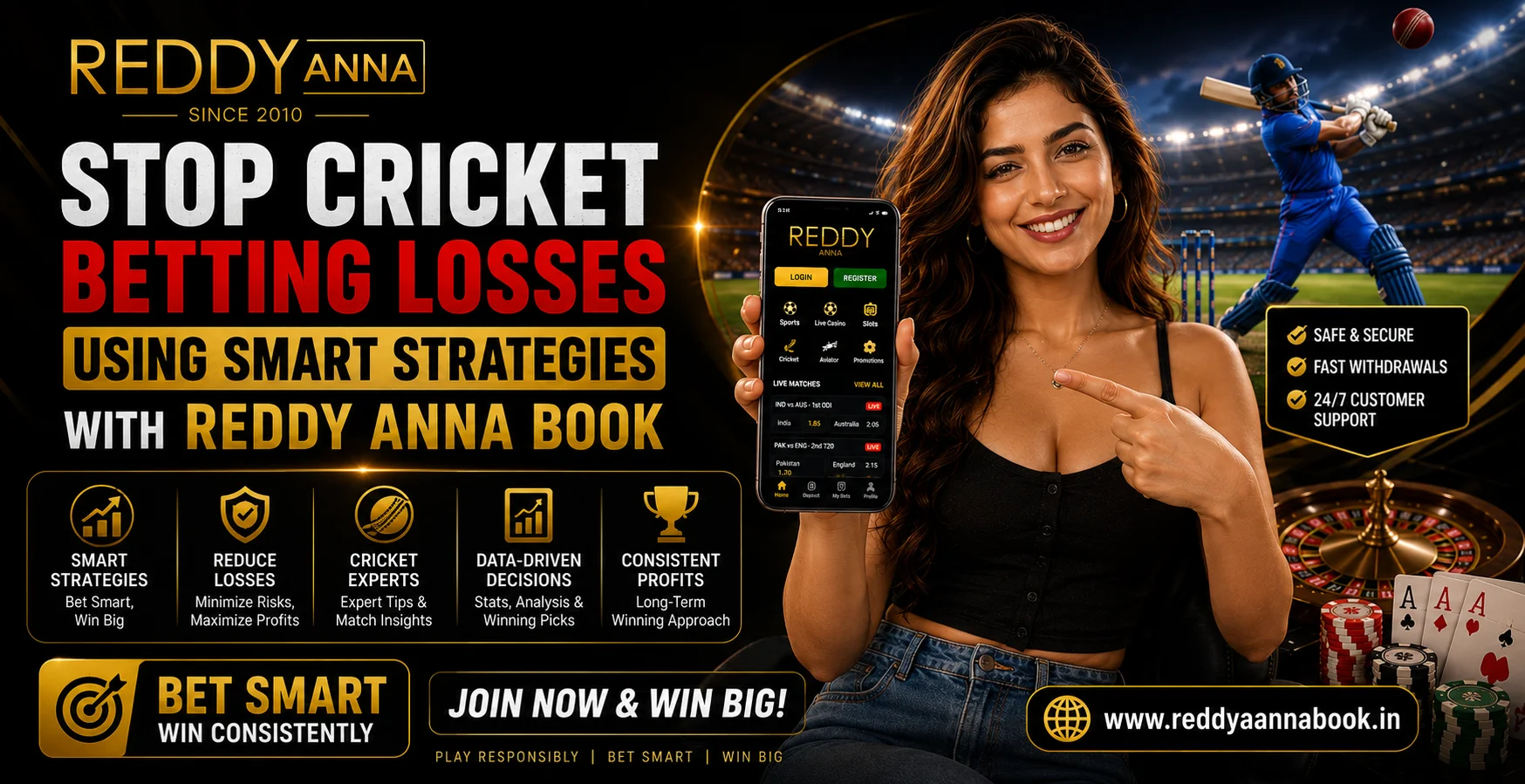 Cricket Betting Losses Using Smart Strategies With Reddy Anna Book