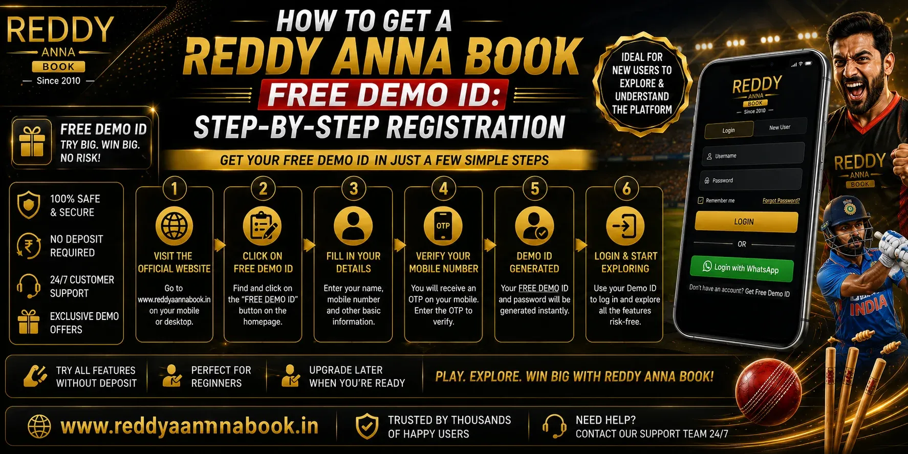 How to Get a Reddy Anna Book Free Demo ID