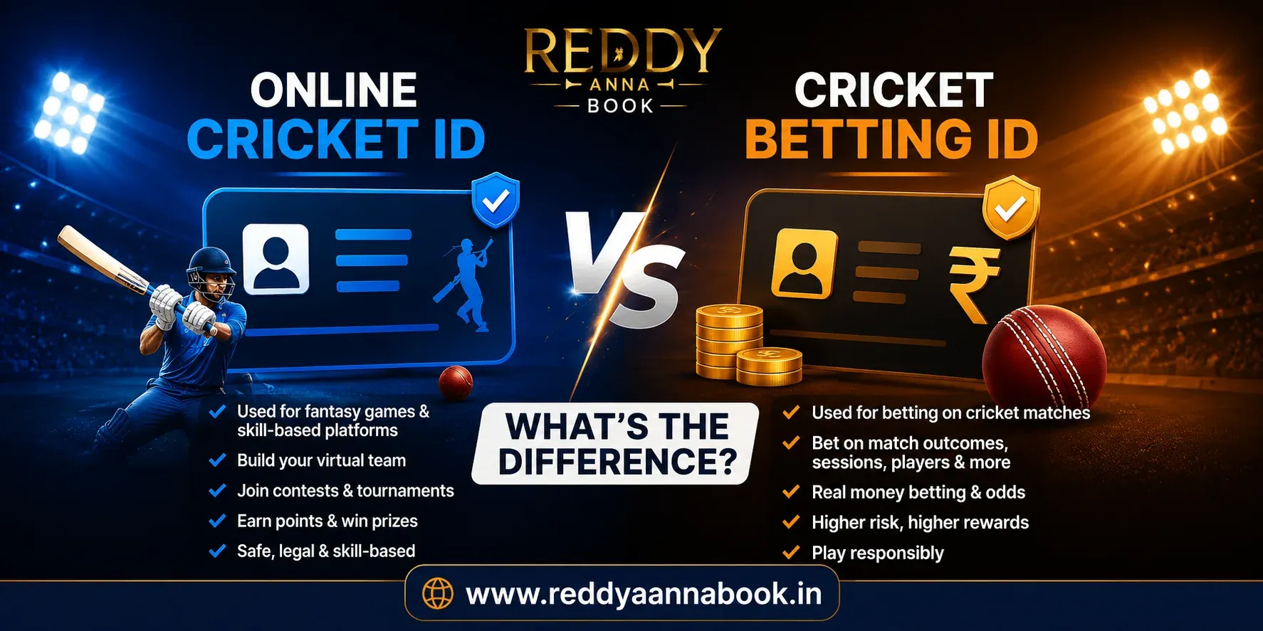 Reddy Anna Book Cricket ID vs Betting ID Explained
