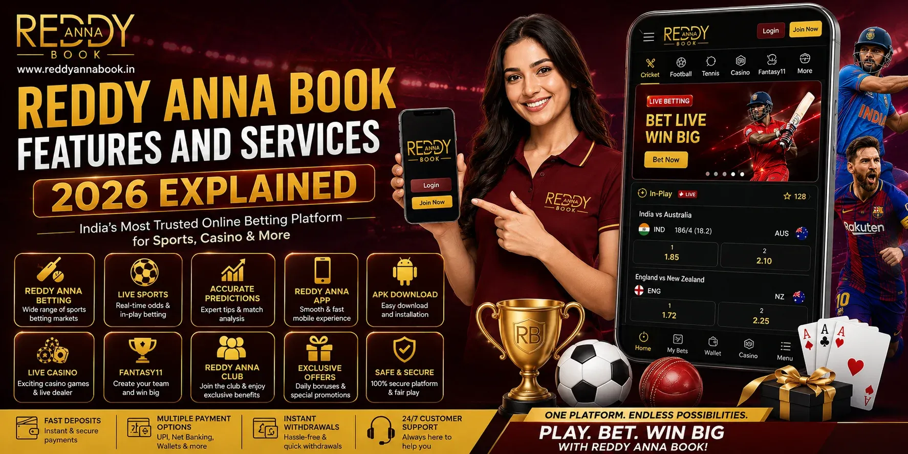 Reddy Anna Book Features and Services