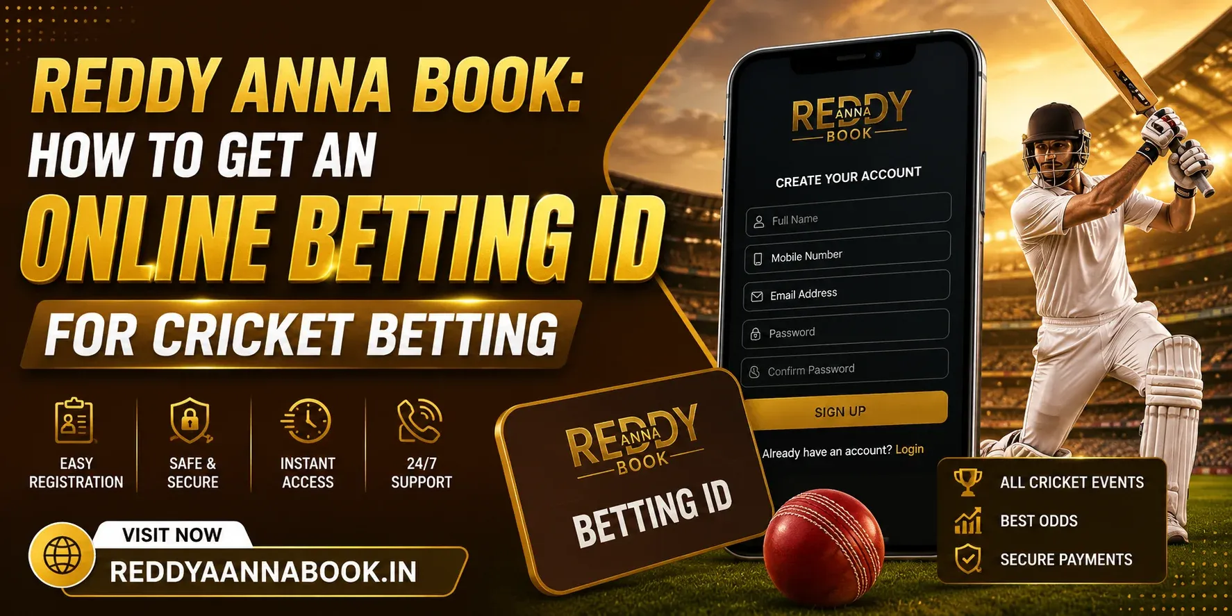 Reddy Anna Book How to Get an Online Betting ID for Cricket Betting