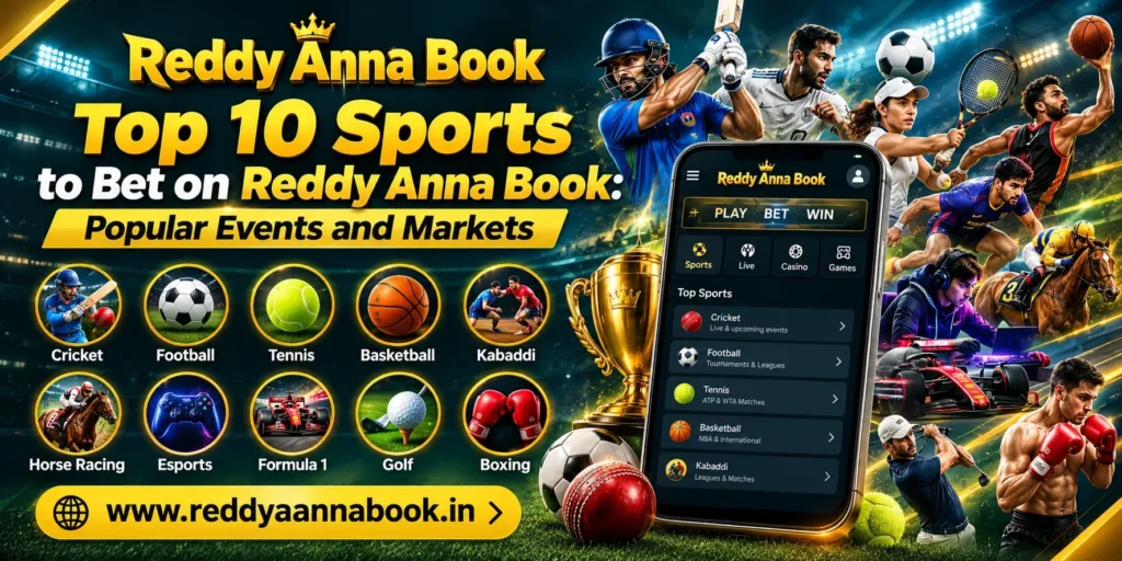 Top 10 Sports to Bet on Reddy Anna Book