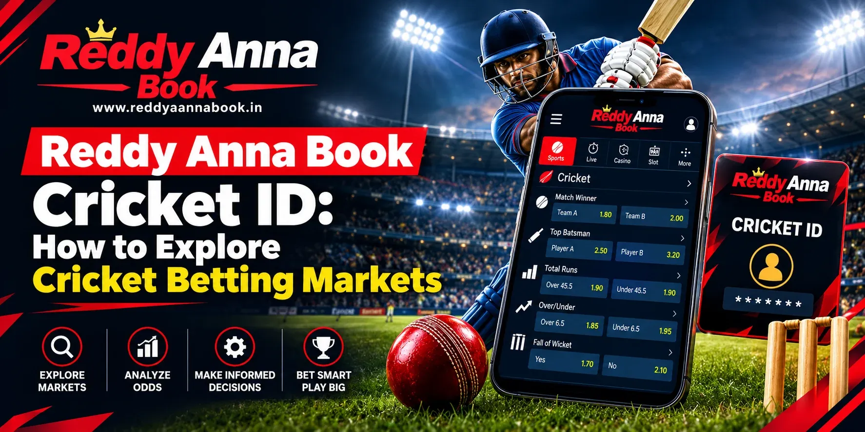 Reddy Anna Book Cricket ID: Explore Betting Markets