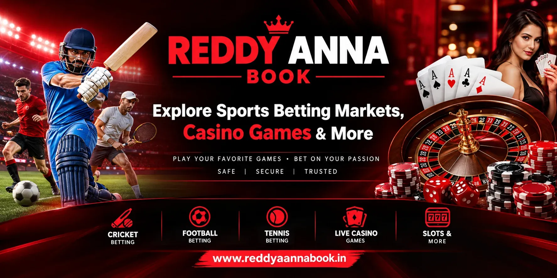 Reddy Anna Book Sports Betting & Casino Games